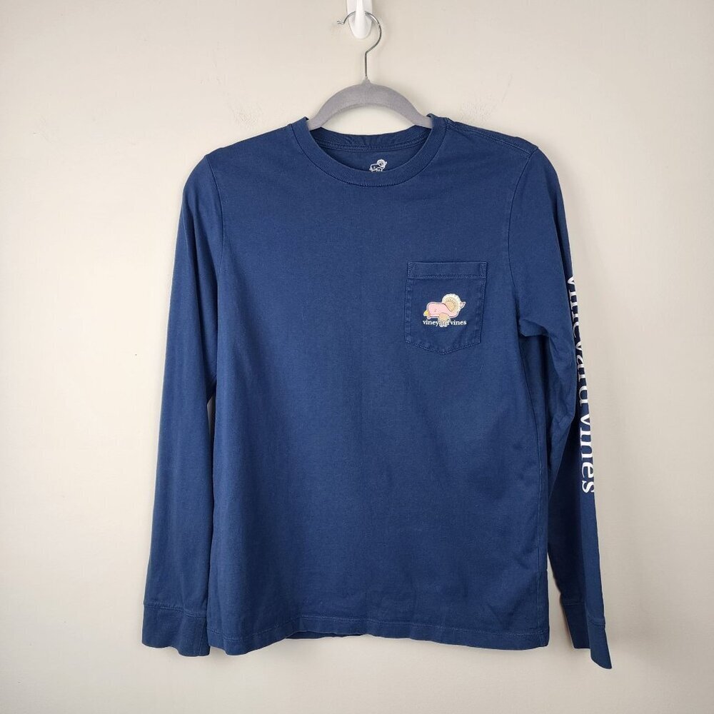 Vineyard Vines Thanksgiving Shirt kids L / 16 Blue Turkey